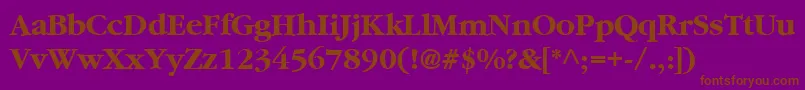 GarnetBold Font – Brown Fonts on Purple Background