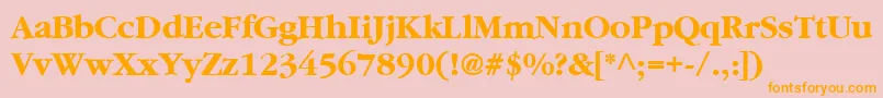 GarnetBold Font – Orange Fonts on Pink Background