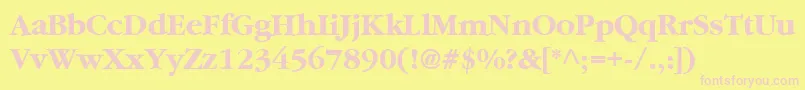 GarnetBold Font – Pink Fonts on Yellow Background