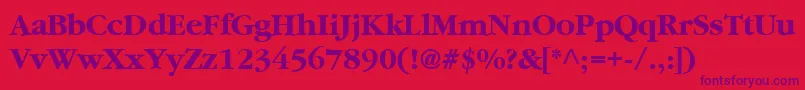 GarnetBold Font – Purple Fonts on Red Background