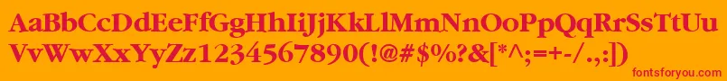 GarnetBold Font – Red Fonts on Orange Background