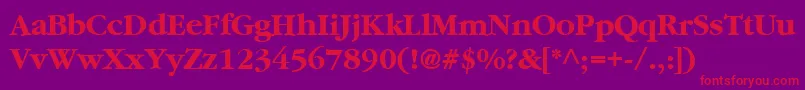 GarnetBold Font – Red Fonts on Purple Background