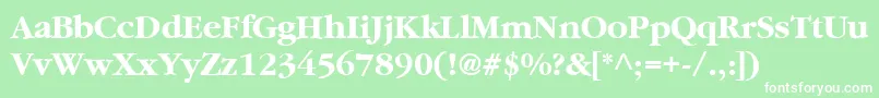 GarnetBold Font – White Fonts on Green Background