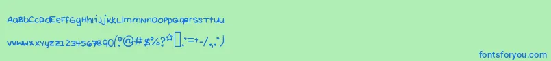 fuente Rurichii – Fuentes Azules Sobre Fondo Verde
