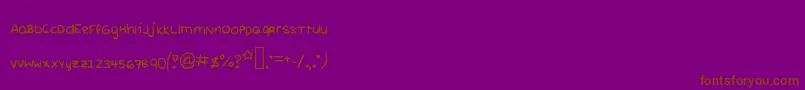 fuente Rurichii – Fuentes Marrones Sobre Fondo Morado