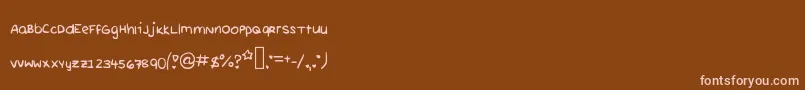 Rurichii Font – Pink Fonts on Brown Background