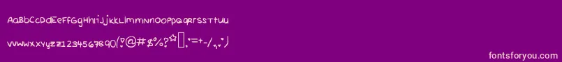 Rurichii Font – Pink Fonts on Purple Background
