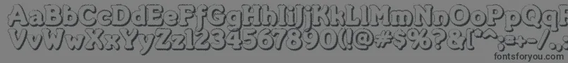 Merkinf-Schriftart – Schwarze Schriften auf grauem Hintergrund