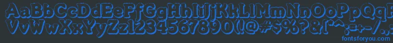 Merkinf Font – Blue Fonts on Black Background