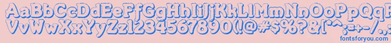 Merkinf Font – Blue Fonts on Pink Background