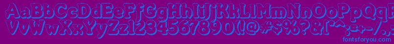 Merkinf Font – Blue Fonts on Purple Background