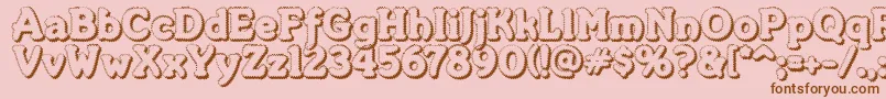 Merkinf Font – Brown Fonts on Pink Background