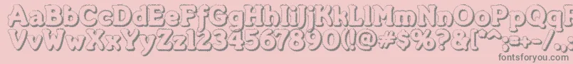Merkinf Font – Gray Fonts on Pink Background