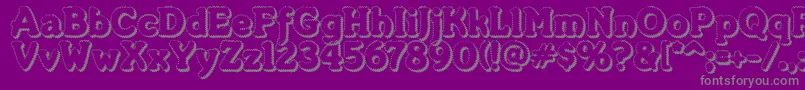 Merkinf Font – Gray Fonts on Purple Background