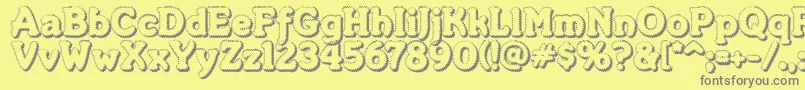 Шрифт Merkinf – серые шрифты на жёлтом фоне