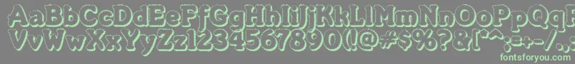 Merkinf Font – Green Fonts on Gray Background