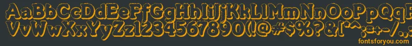 Шрифт Merkinf – оранжевые шрифты на чёрном фоне