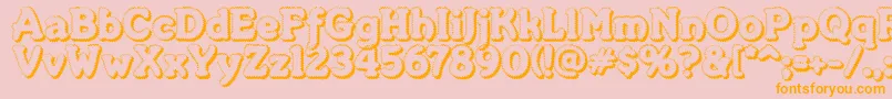 Merkinf Font – Orange Fonts on Pink Background