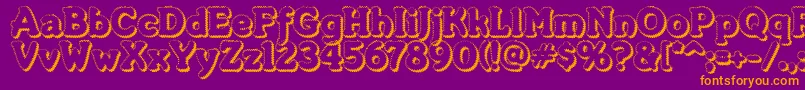 Merkinf Font – Orange Fonts on Purple Background