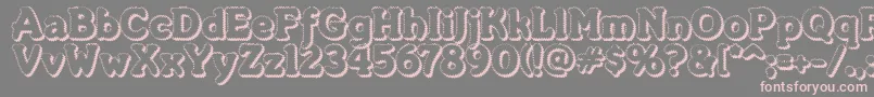 Merkinf Font – Pink Fonts on Gray Background