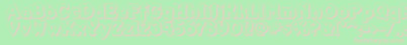 Merkinf Font – Pink Fonts on Green Background