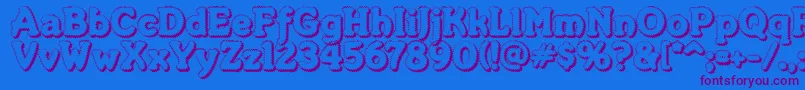 Merkinf Font – Purple Fonts on Blue Background