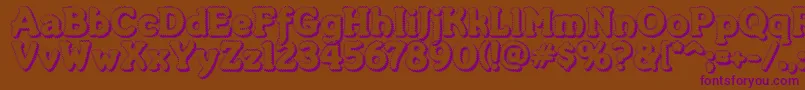 Merkinf Font – Purple Fonts on Brown Background