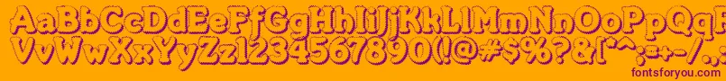 Merkinf Font – Purple Fonts on Orange Background