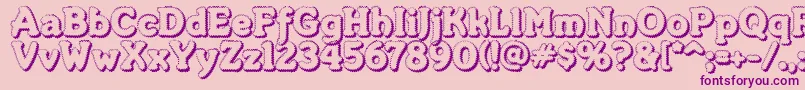 Merkinf Font – Purple Fonts on Pink Background