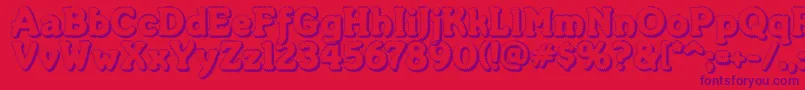Merkinf Font – Purple Fonts on Red Background