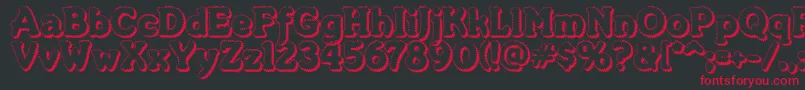 Merkinf Font – Red Fonts on Black Background