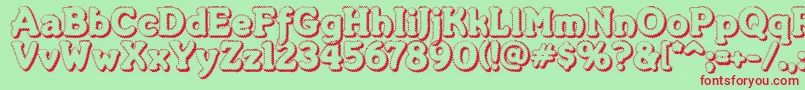 Merkinf Font – Red Fonts on Green Background