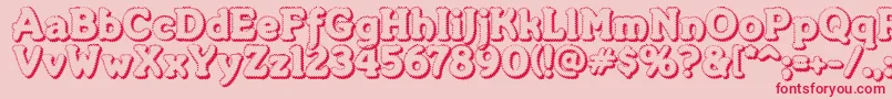 Шрифт Merkinf – красные шрифты на розовом фоне