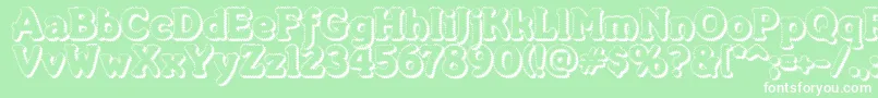 Merkinf Font – White Fonts on Green Background