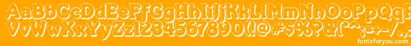 Merkinf Font – White Fonts on Orange Background
