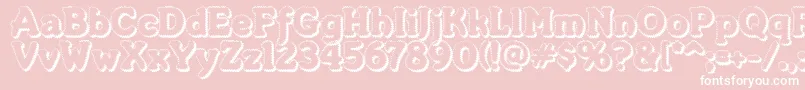 Merkinf Font – White Fonts on Pink Background
