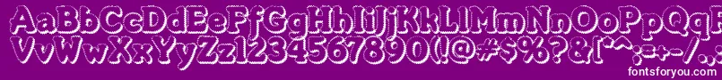 Merkinf Font – White Fonts on Purple Background