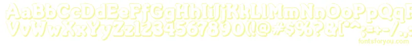 Merkinf Font – Yellow Fonts on White Background
