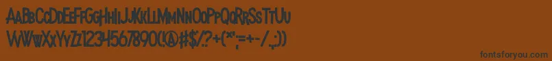 MadnessHyperactive Font – Black Fonts on Brown Background
