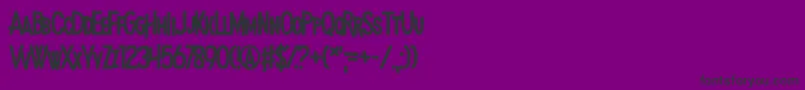 フォントMadnessHyperactive – 紫の背景に黒い文字