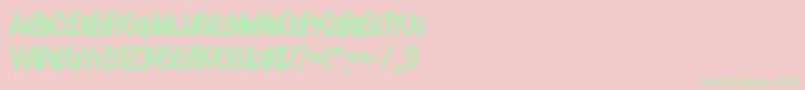 MadnessHyperactive Font – Green Fonts on Pink Background