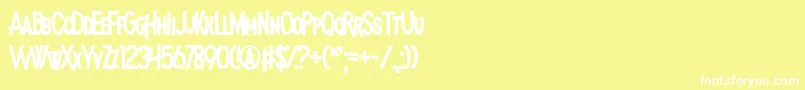 MadnessHyperactive Font – White Fonts on Yellow Background