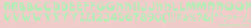 Fantasticmf Modern Font – Green Fonts on Pink Background