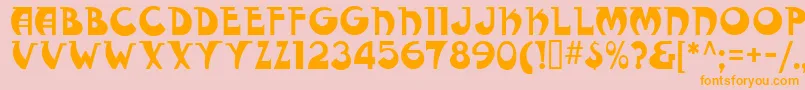 Fantasticmf Modern Font – Orange Fonts on Pink Background