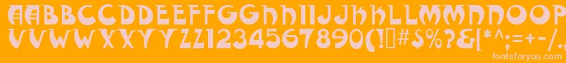 Fantasticmf Modern Font – Pink Fonts on Orange Background