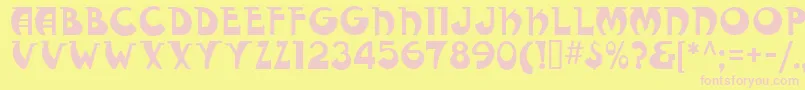 Fantasticmf Modern Font – Pink Fonts on Yellow Background