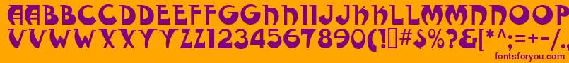 Fantasticmf Modern Font – Purple Fonts on Orange Background