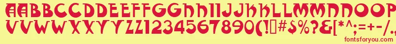 Fantasticmf Modern Font – Red Fonts on Yellow Background