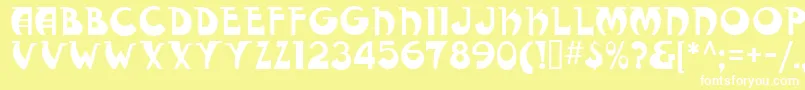 Fantasticmf Modern Font – White Fonts on Yellow Background