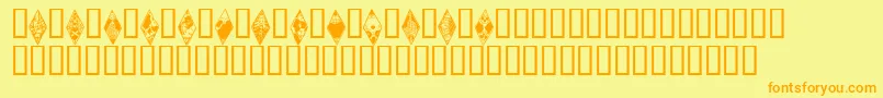 Wraithbats Font – Orange Fonts on Yellow Background